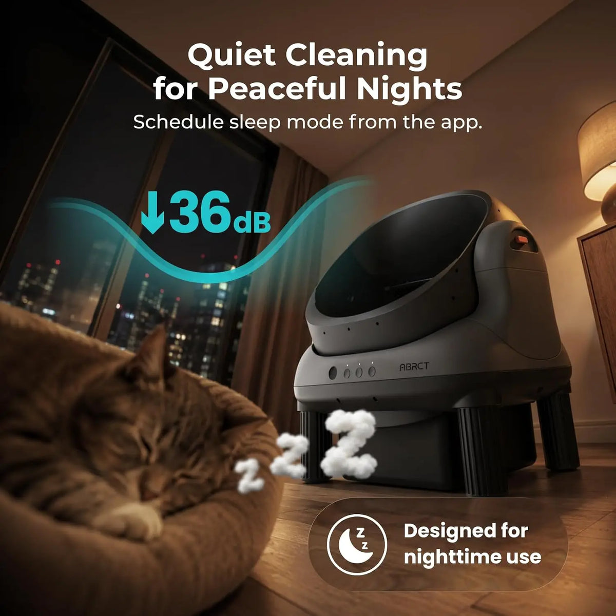 Open-Top Smart Self-Cleaning Cat Litter Box with App Control