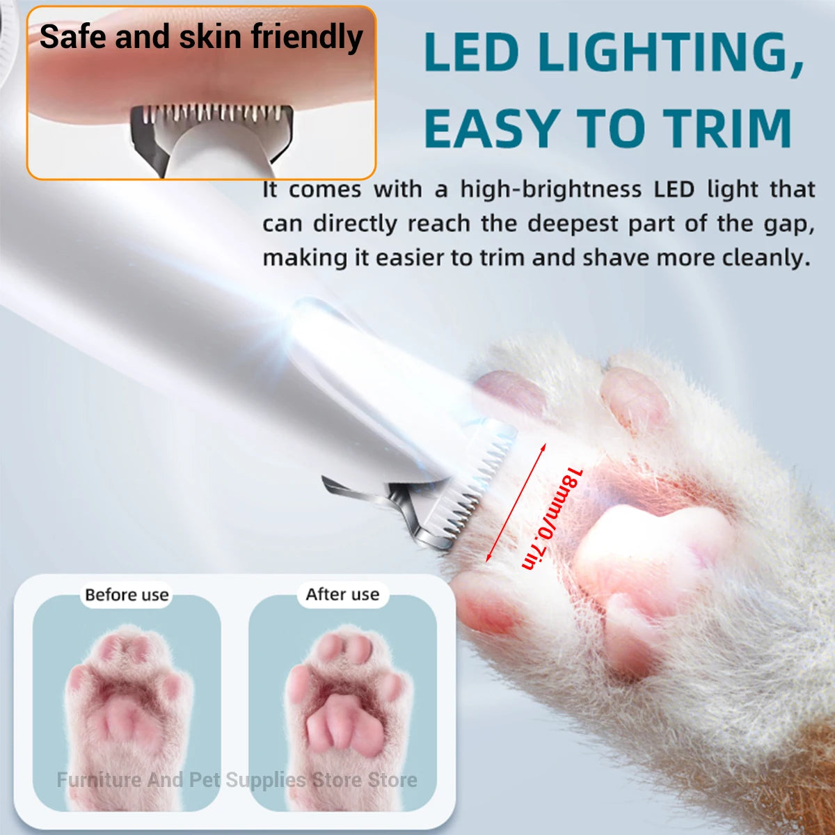 2-in-1 Pet Paw Trimmer & Nail Grinder