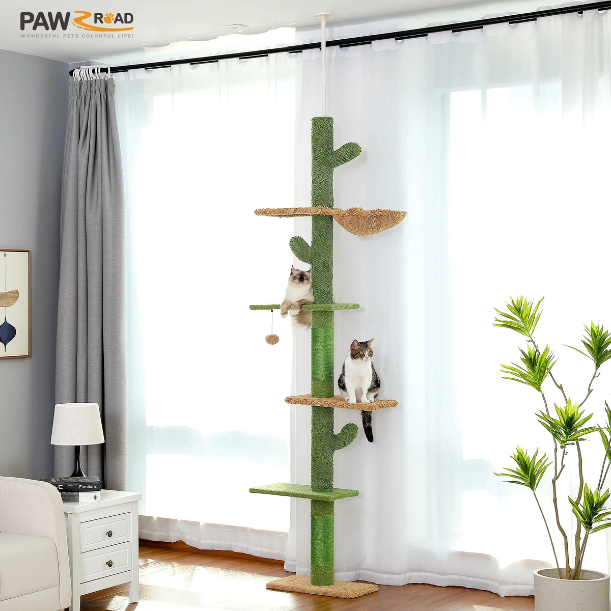 Floor-to-Ceiling Cactus Cat Tree