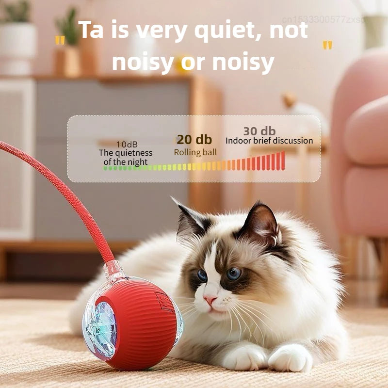 Smart Rolling Cat Ball with Moving Tail