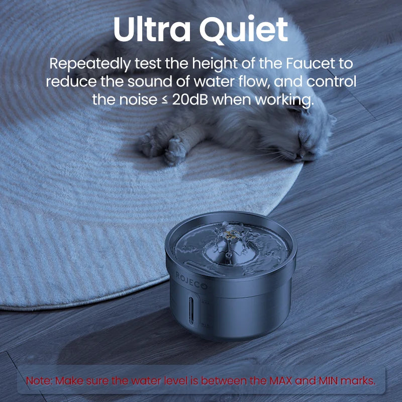 ROJECO Stainless Steel Smart Pet Water Fountain