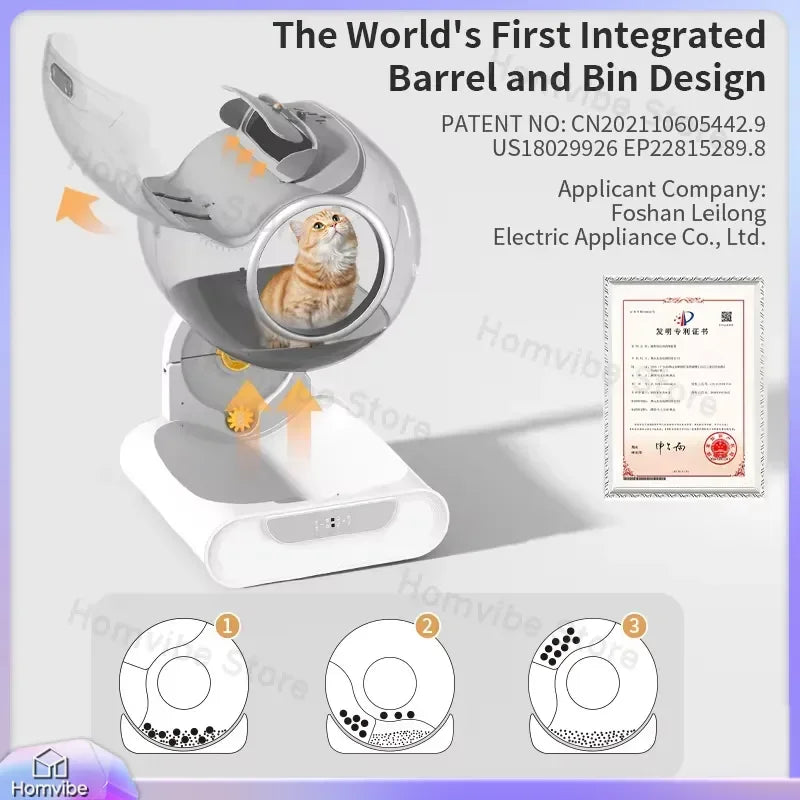 65L Smart Automatic Self-Cleaning Litter Box