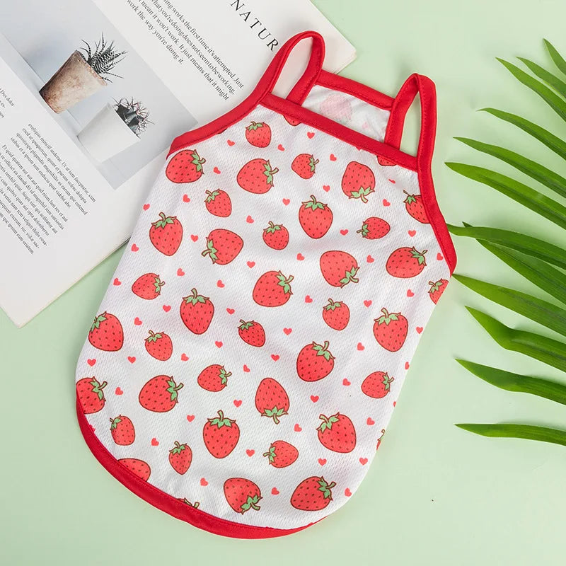Fruit Print Breathable Vest Clothes