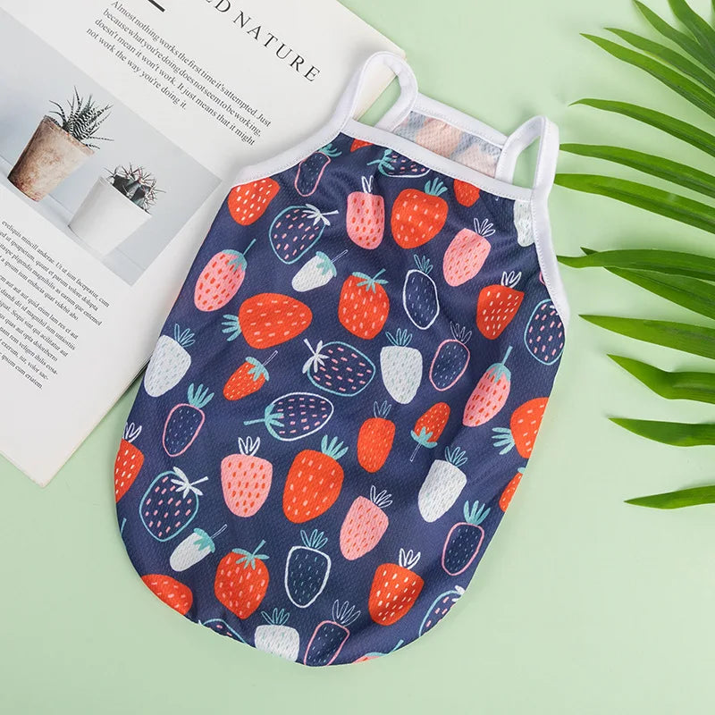 Fruit Print Breathable Vest Clothes
