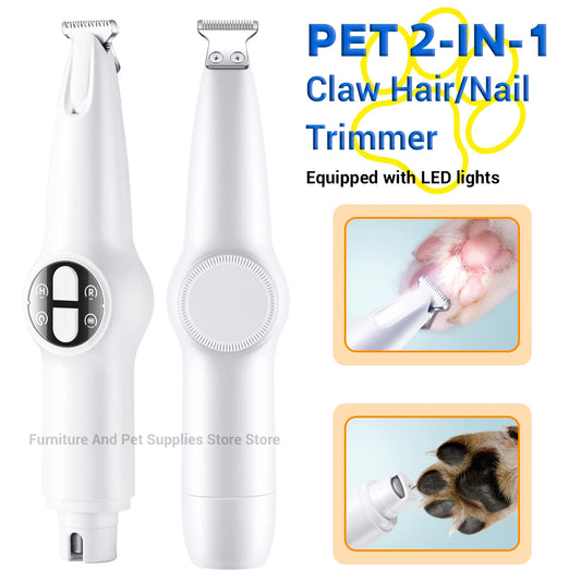 2-in-1 Pet Paw Trimmer & Nail Grinder
