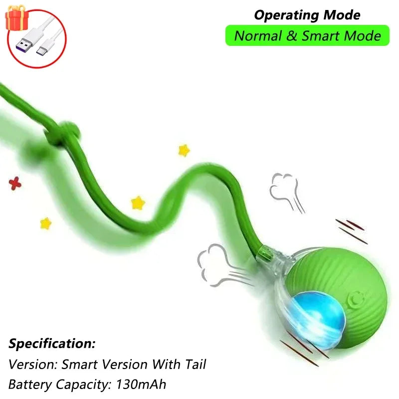 Smart Rolling Cat Ball with Moving Tail