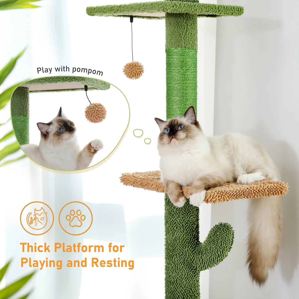 Floor-to-Ceiling Cactus Cat Tree