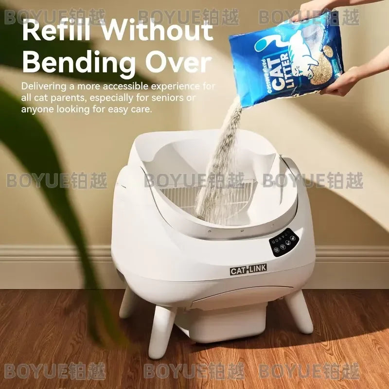 Smart Automatic Self-Cleaning Cat Litter Box with App & Health Monitoring