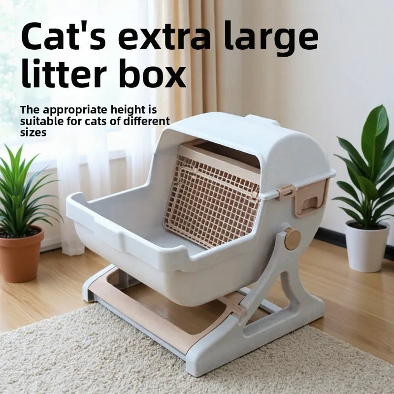 XXL Semi-Automatic Self-Cleaning Cat Litter Box – Spacious & Easy-Clean