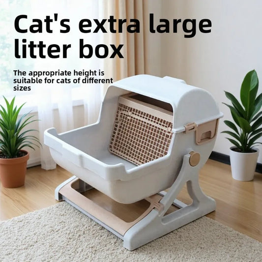 XXL Semi-Automatic Self-Cleaning Cat Litter Box – Spacious & Easy-Clean