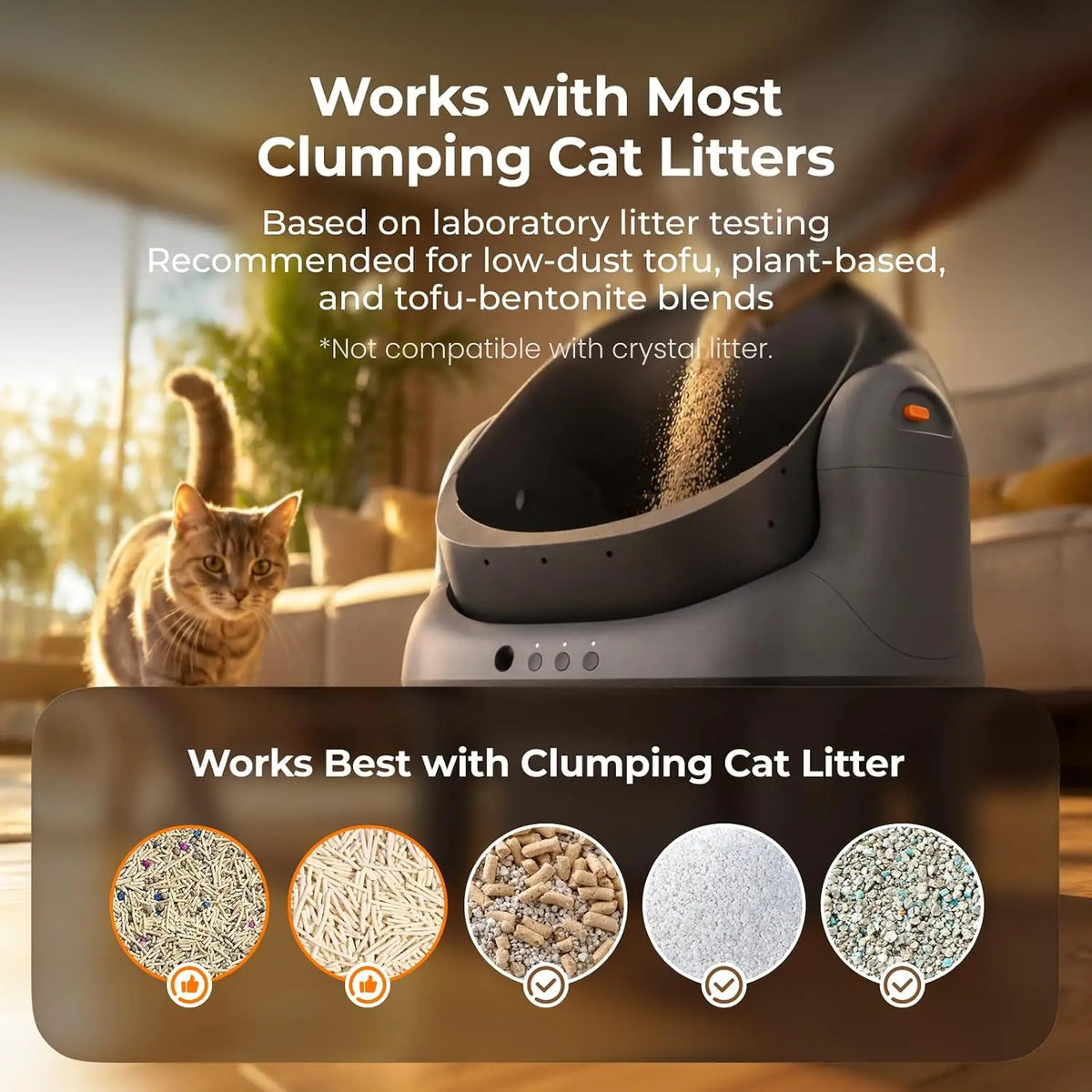 Open-Top Smart Self-Cleaning Cat Litter Box with App Control