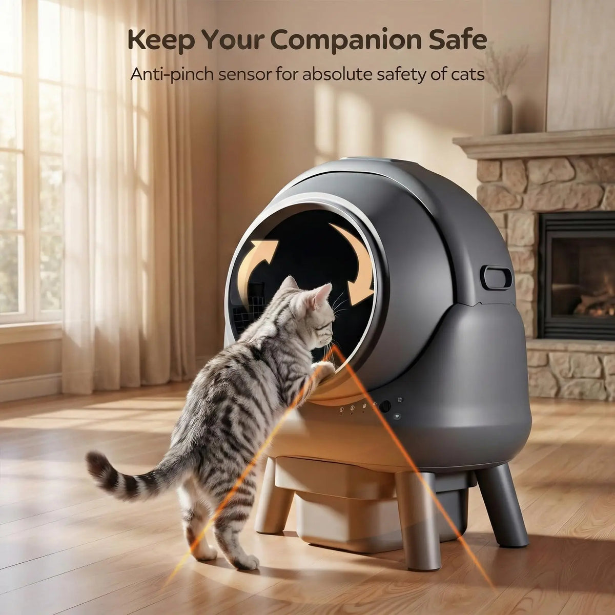 Smart Automatic Self-Cleaning Cat Litter Box with App Control