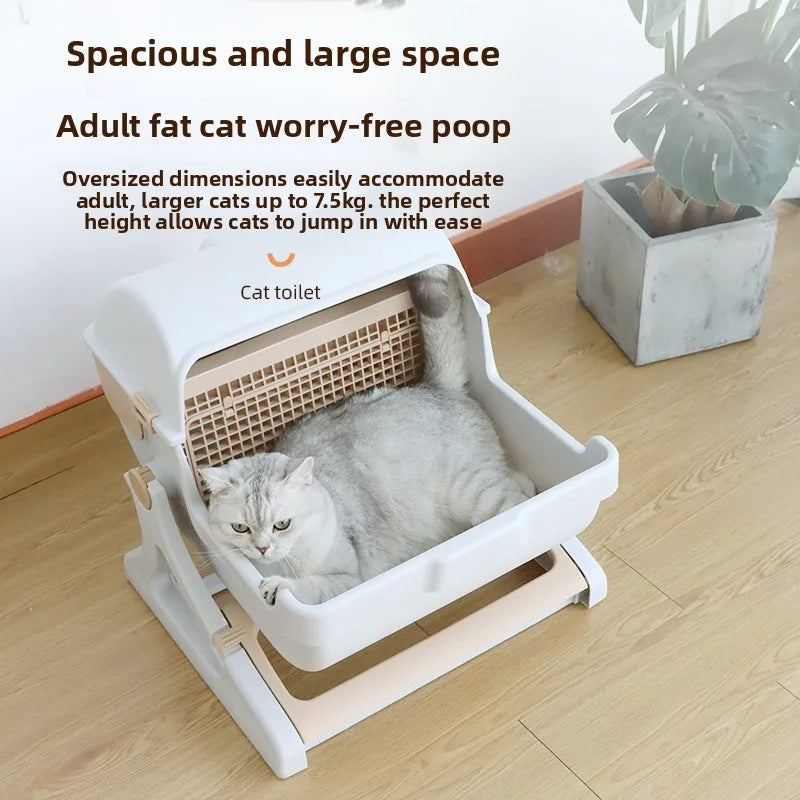 XXL Semi-Automatic Self-Cleaning Cat Litter Box – Spacious & Easy-Clean