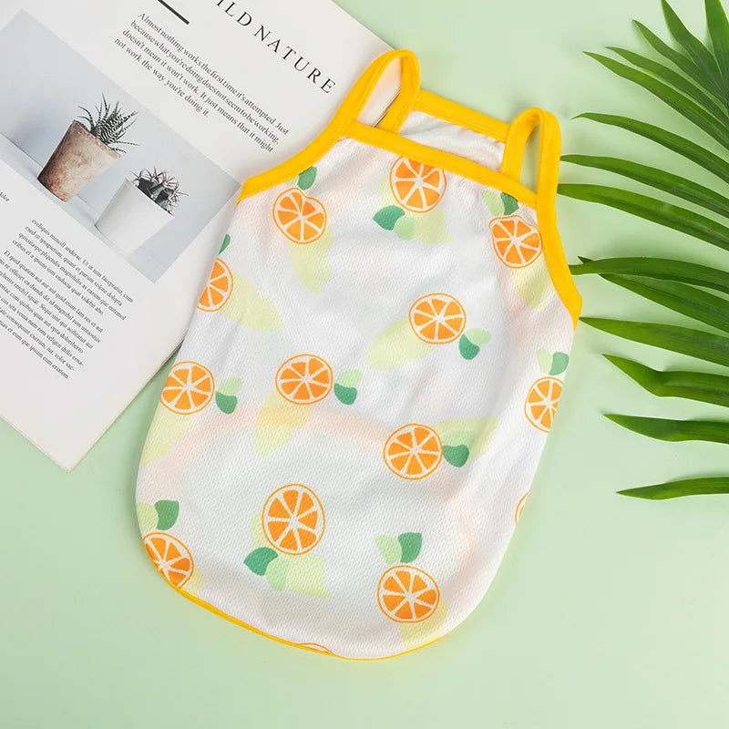 Fruit Print Breathable Vest Clothes