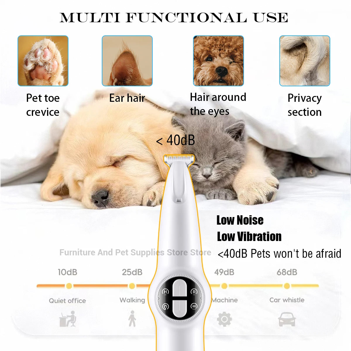 2-in-1 Pet Paw Trimmer & Nail Grinder