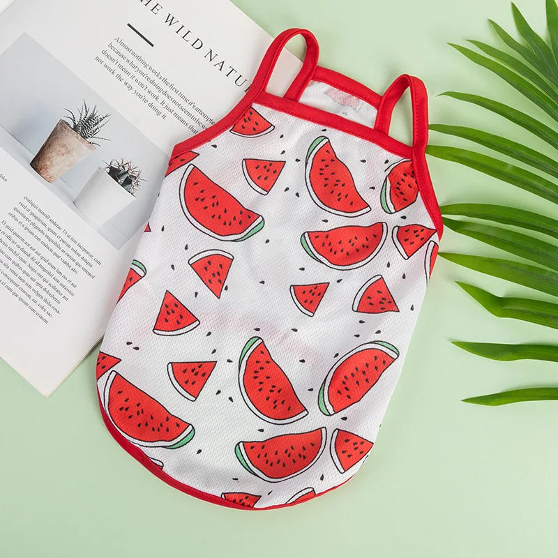 Fruit Print Breathable Vest Clothes