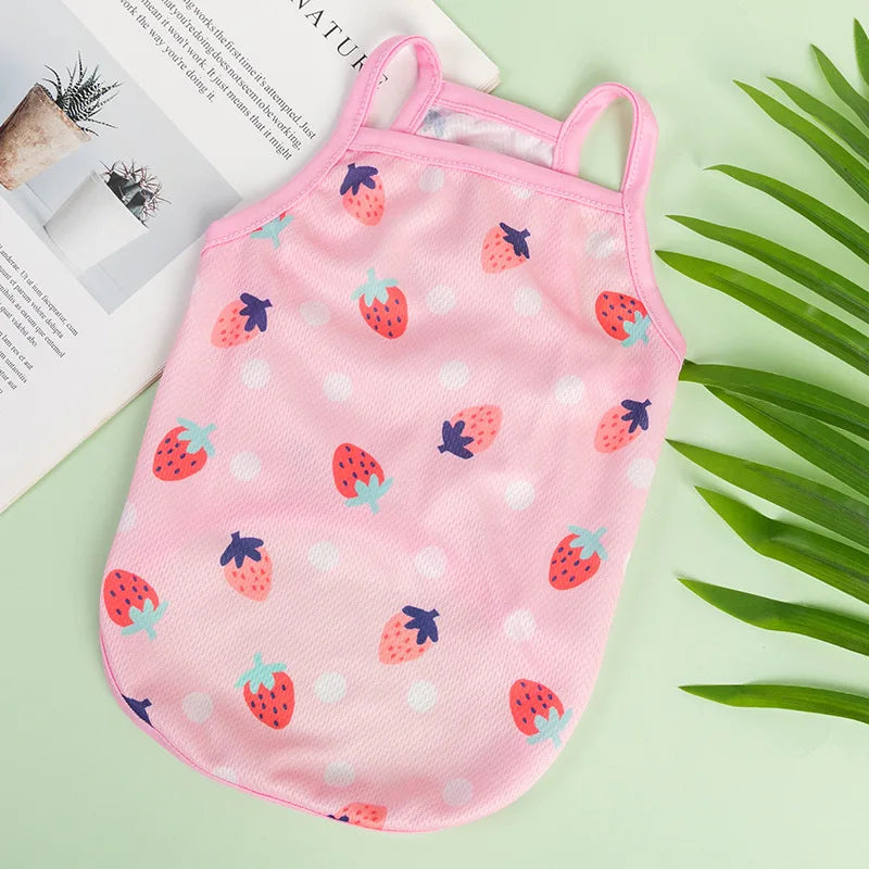 Fruit Print Breathable Vest Clothes